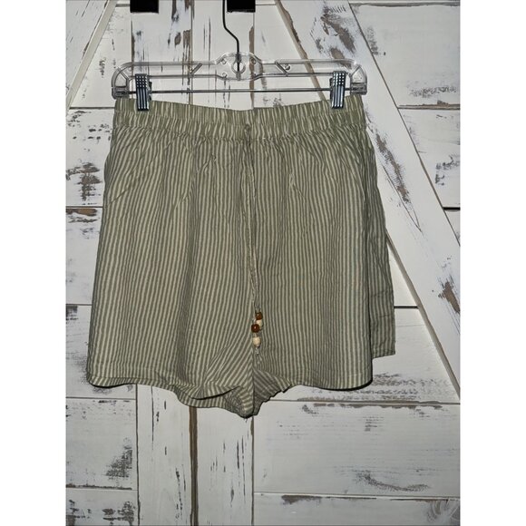 Turks & Caicos Designer 2pc Set Top & Shorts Beach Cruise Green And Beige Stripe - Picture 7 of 9